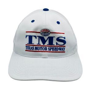 Texas Motor Speedway Hat Mens White Adjustable Split Bar Logo Cap Vintage